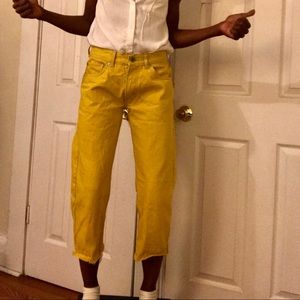 Yellow Levi men’s pants